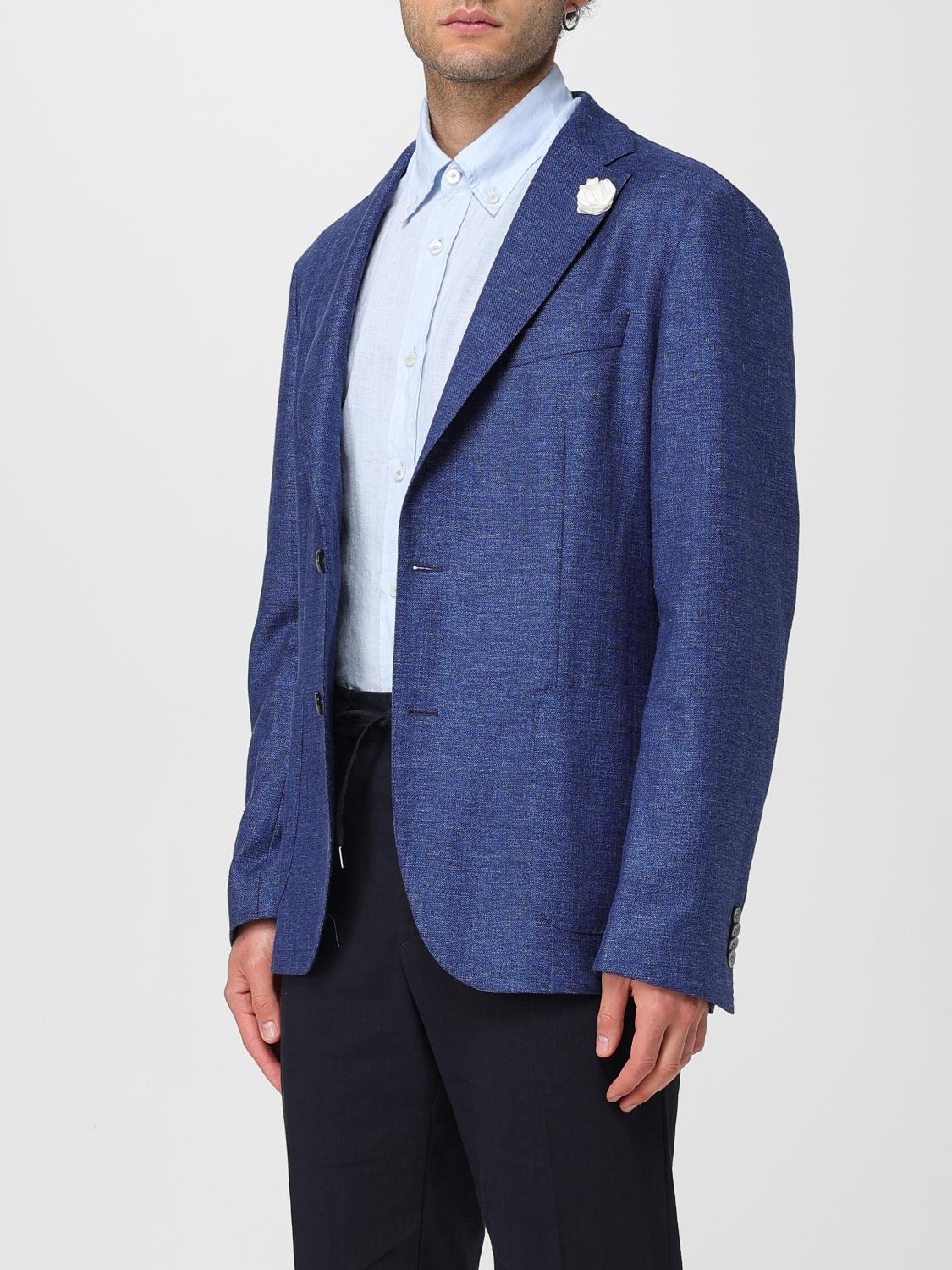 BOSS JACKET: Boss single-breasted linen blend blazer, Blue 1 - Img 3