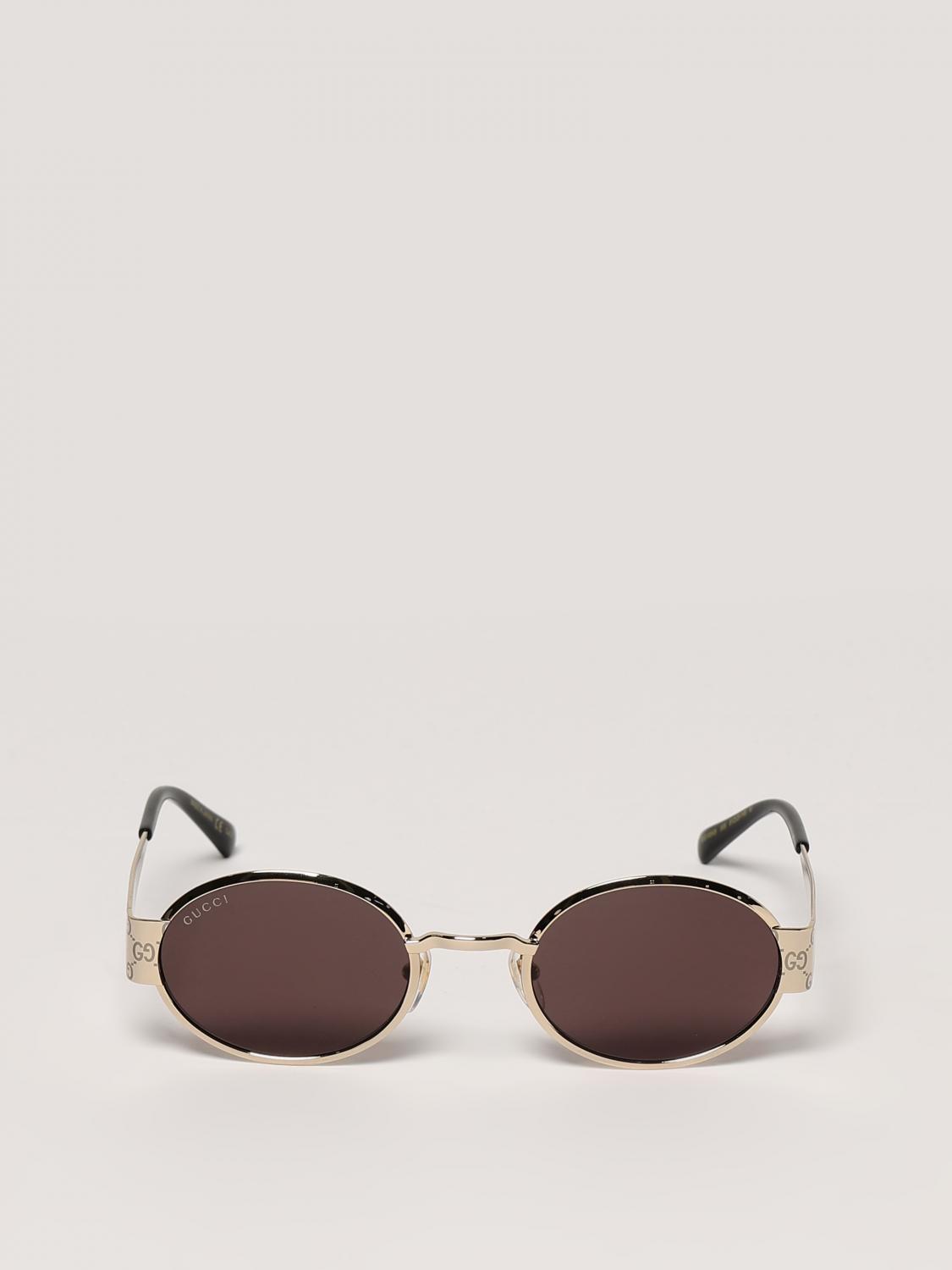 GUCCI OCCHIALI DA SOLE: Occhiali da sole GG1854S Gucci in metallo , Marrone - Img 3