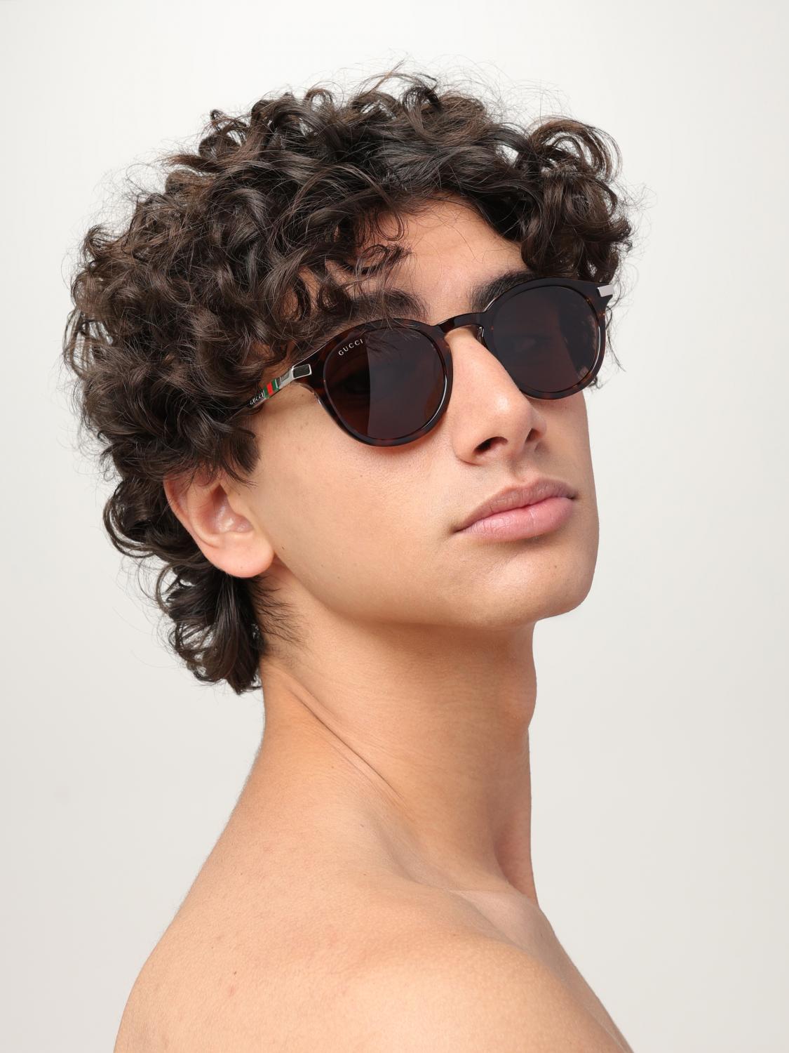 GUCCI SUNGLASSES: Sunglasses men Gucci, Brown - Img 2
