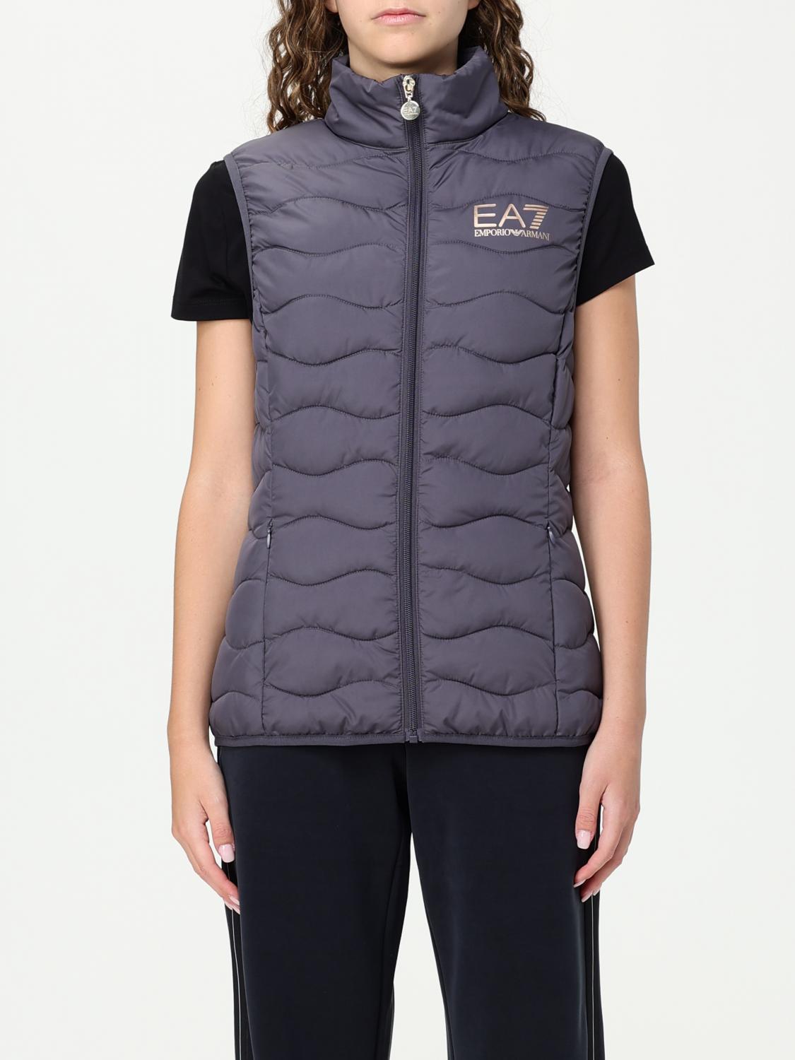 EA7 CHALECO: Chaleco de nailon acolchado EA7, Gris - Img 1