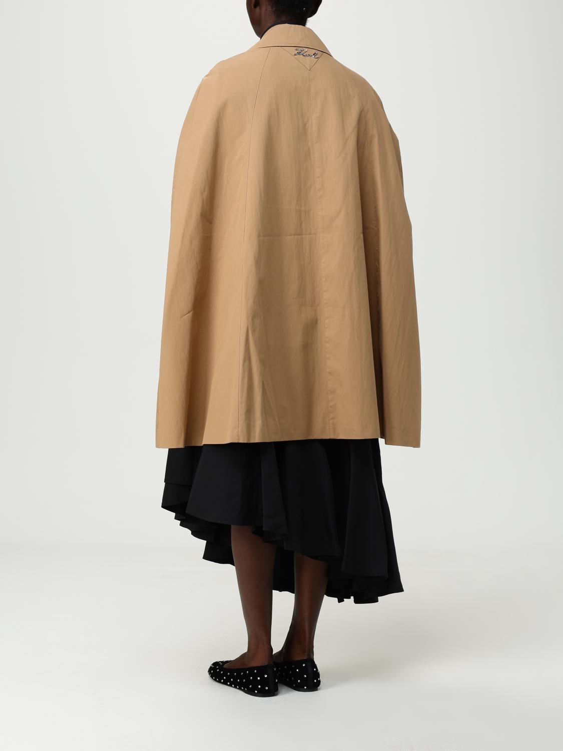 KARL LAGERFELD COAT: Cape woman Karl Lagerfeld, Beige - Img 3