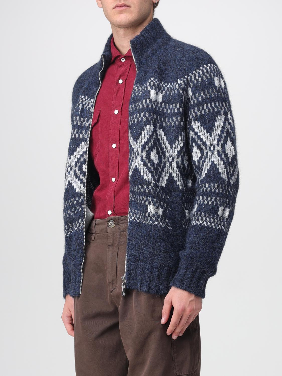 BRUNELLO CUCINELLI PULLOVER: Pullover herren Brunello Cucinelli, Blau - Img 4