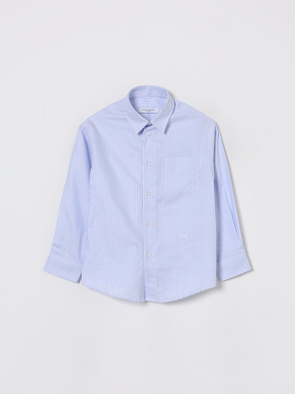 PAOLO PECORA SHIRT: Shirt kids Paolo Pecora, Gnawed Blue - Img 1