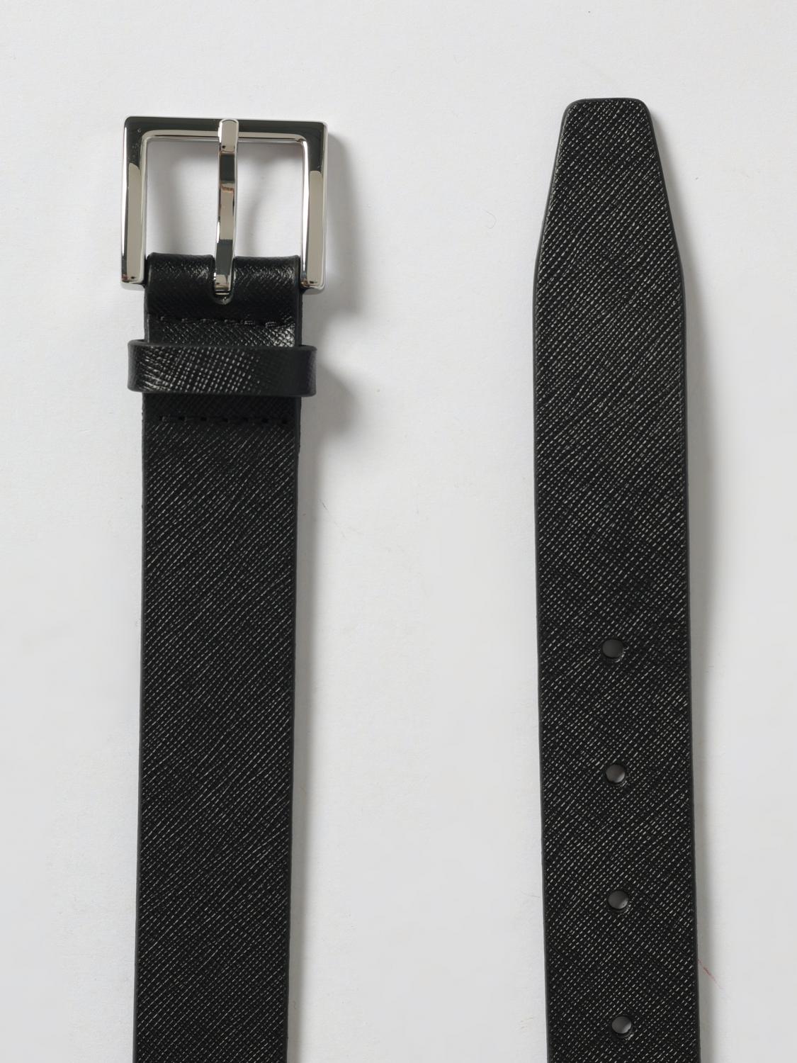 ORCIANI BELT: Orciani Saffiano Leather Belt, Black - Img 2