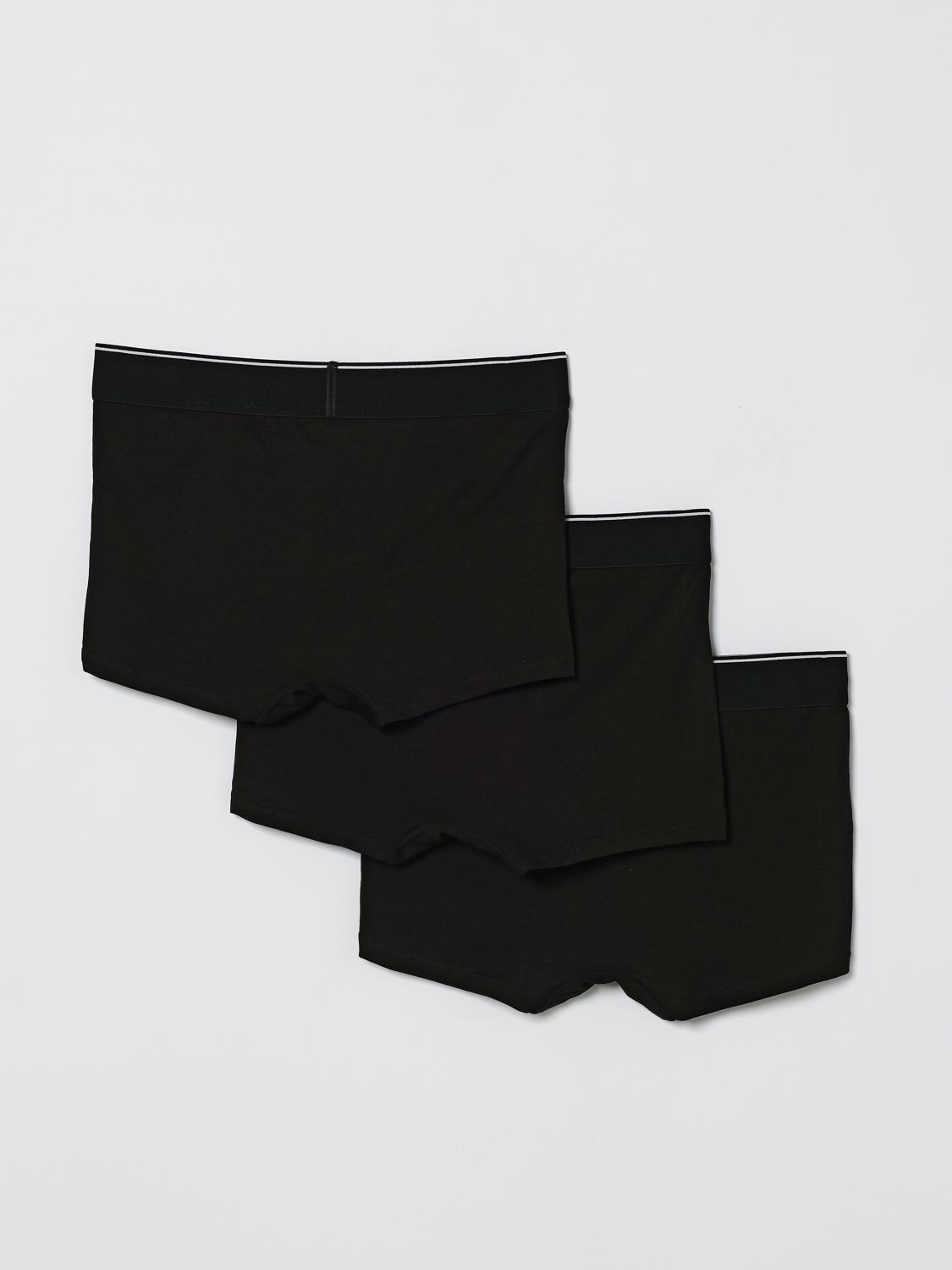 DIESEL INTIMO: Set 3 boxer in cotone stretch Diesel, Nero - Img 2