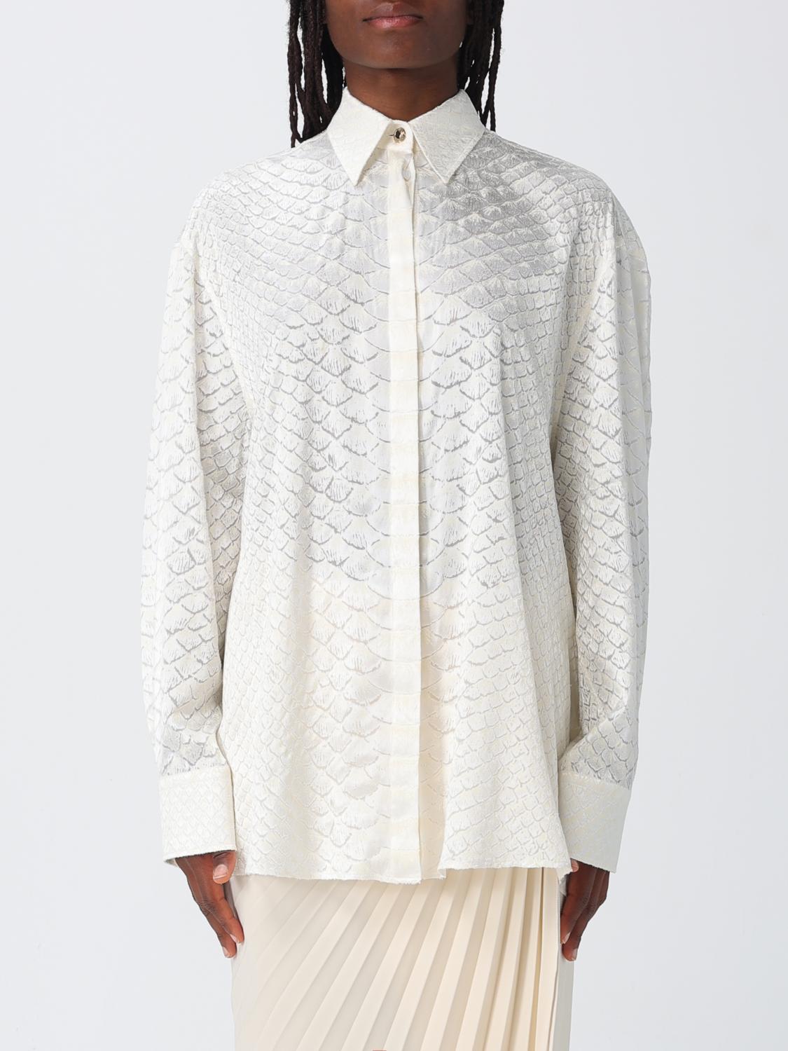 ROBERTO CAVALLI CAMICIA: Camicia Roberto Cavalli in misto seta con stampa snake , Bianco - Img 1