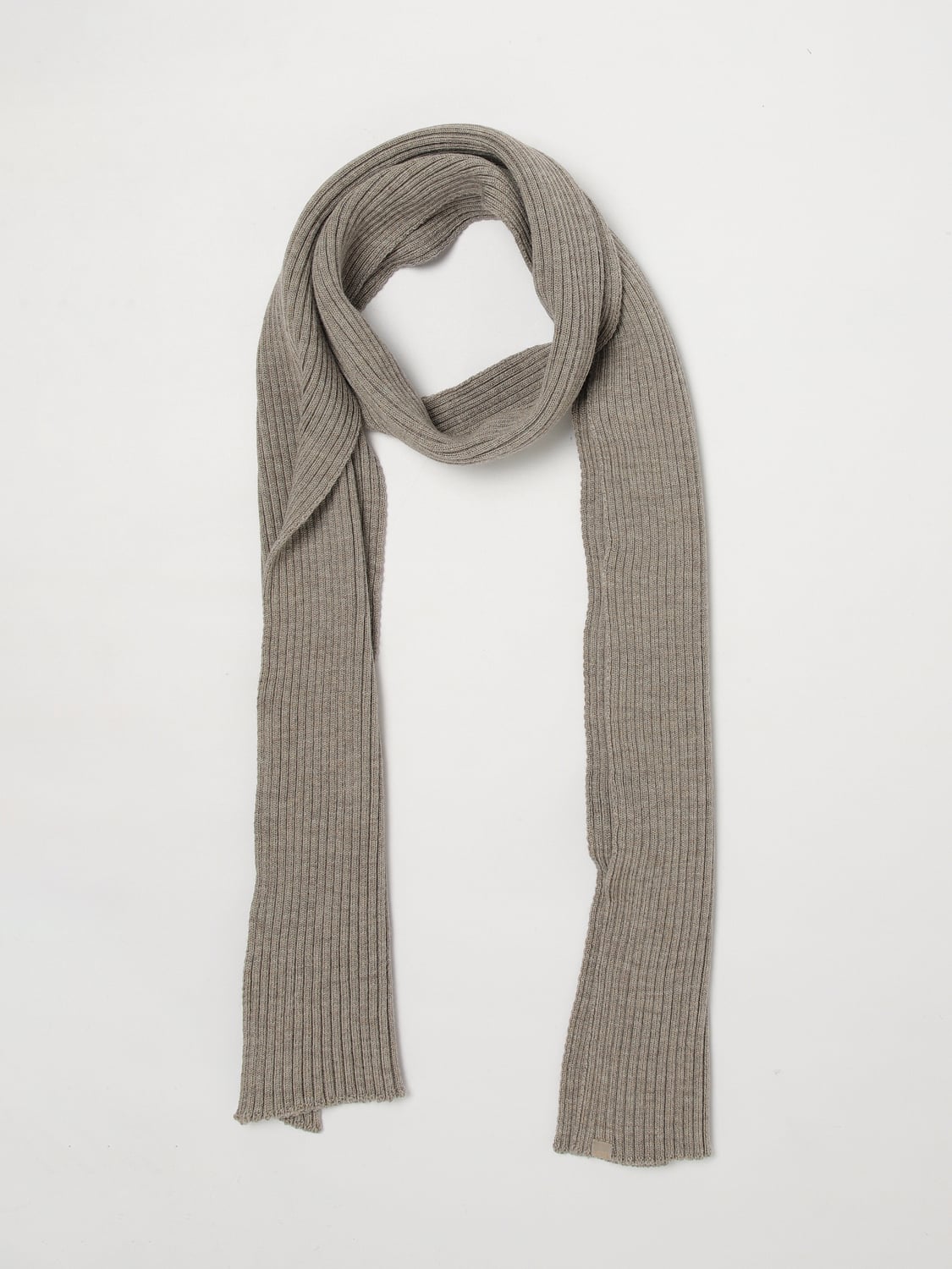 PAUL & SHARK SCARF: Paul & Shark Rib-Knit Pure Wool Scarf with Logo, Beige - Img 2