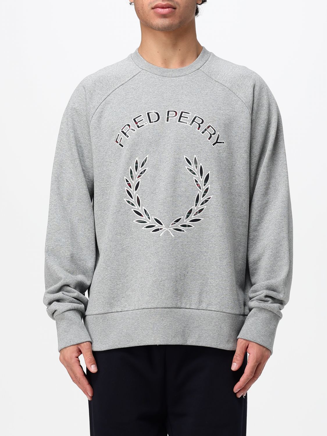 FRED PERRY SWEATSHIRT: Sweatshirt men Fred Perry, Grey - Img 1
