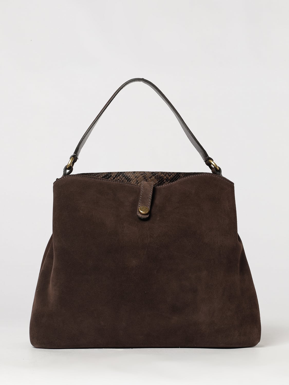 GIANNI CHIARINI SCHULTERTASCHE: Gianni Chiarini Fiona Schultertasche aus Rindsveloursleder, Kakao - Img 1