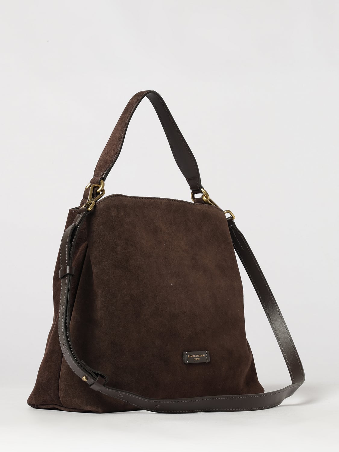 GIANNI CHIARINI SCHULTERTASCHE: Gianni Chiarini Fiona Schultertasche aus Rindsveloursleder, Kakao - Img 2