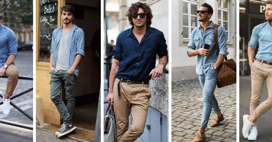 mens fashion jeans and shirt