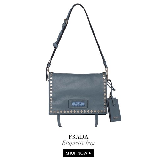 Prada Textured Camera Bag in Blue