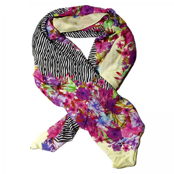 Patrizia Pepe Loiza Outlet: FOULARD FLOWERS PRINT - White | Scarf ...