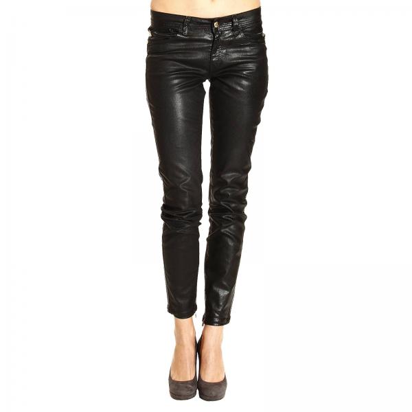 Just Cavalli Outlet: WAXED GABARDINE LEATHER EFFECT | Jeans Just ...