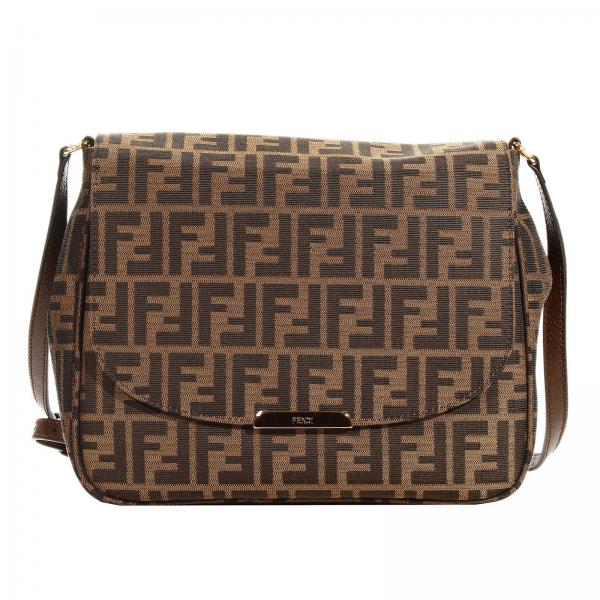 FENDI ZUCCA SHOULDER BAG BIG Shoulder Bag Fendi Women Brown