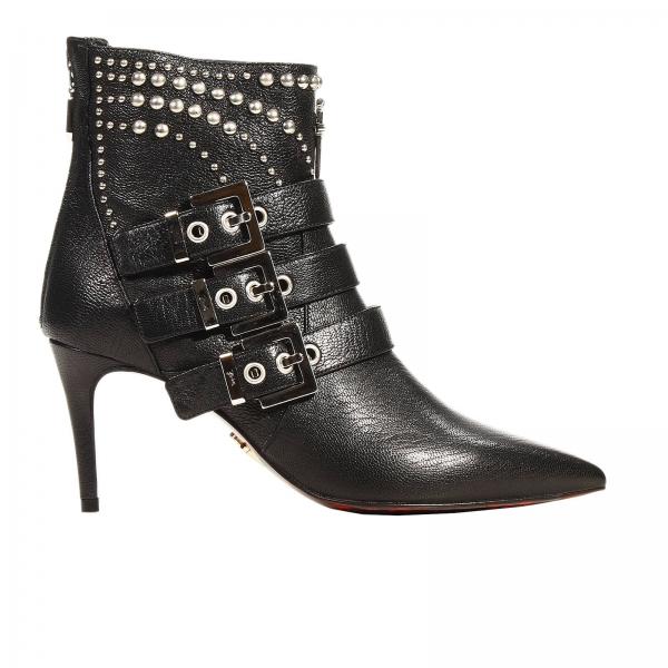 Paciotti Outlet: LOW BOOTS LEATHER WITH BUCKLE AND STUDS | Heeled ...
