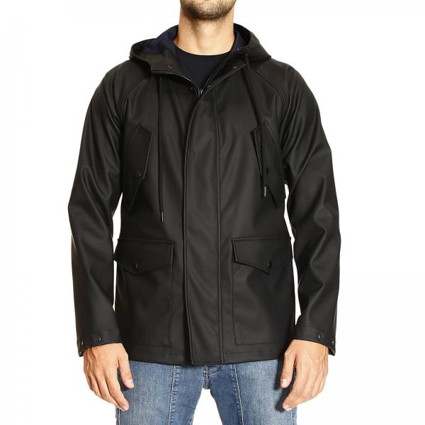 Mauro Grifoni Outlet: RUBBERIZED SHORT PARKA WITH HOOD | Jacket Mauro ...