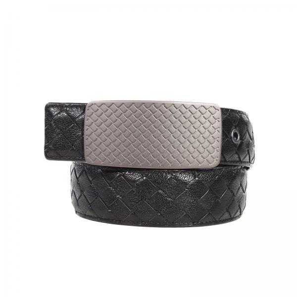 BOTTEGA 3,5 cm belt in braided leather with plaque buckle Belt Bottega Men