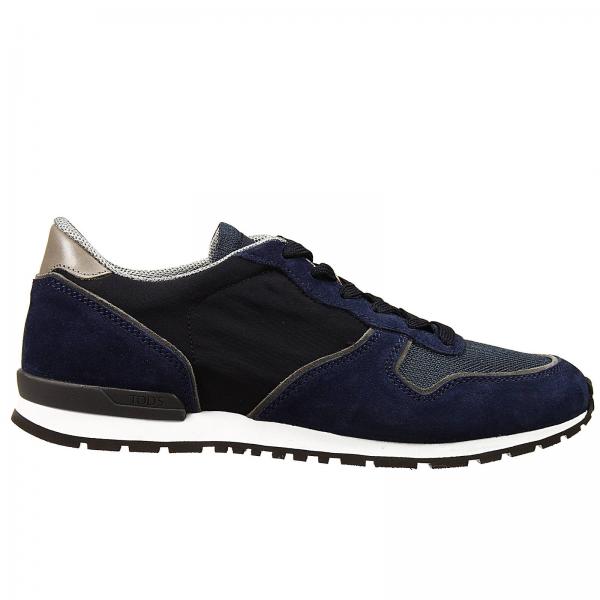 TOD'S: shoes lace-up suede e nylon - Blue | Sneakers Tod's xxm0vj0l810 ...