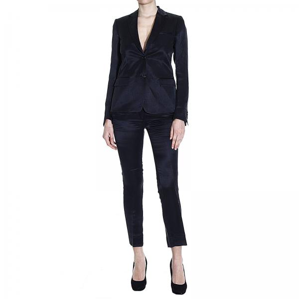 E Mauro Nero Tailleur Donna Bottoni Grifoni Pantalone Giacca 2 055zq
