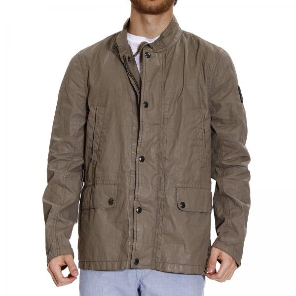 Belstaff Outlet: jacket glad stone sahariana coated blend linen ...