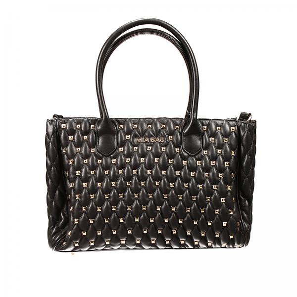 Mia Bag Outlet: quilted studded big shopping bag | Shoulder Bag Mia Bag ...