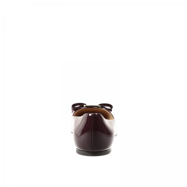 burgundy patent flat shoes