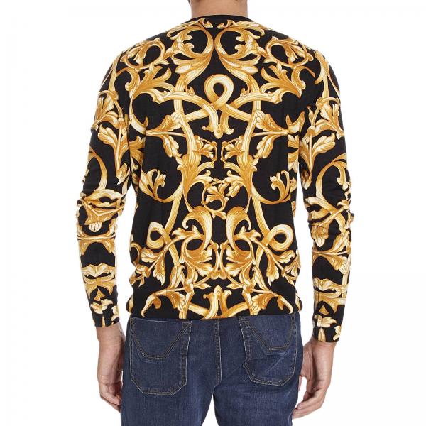 Versace Outlet V STAMPA BAROCCO ALL OVER Maglia Versace Uomo Oro Maglia Versace 72140