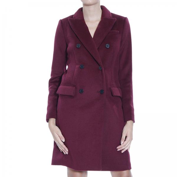 michael kors burgundy coat