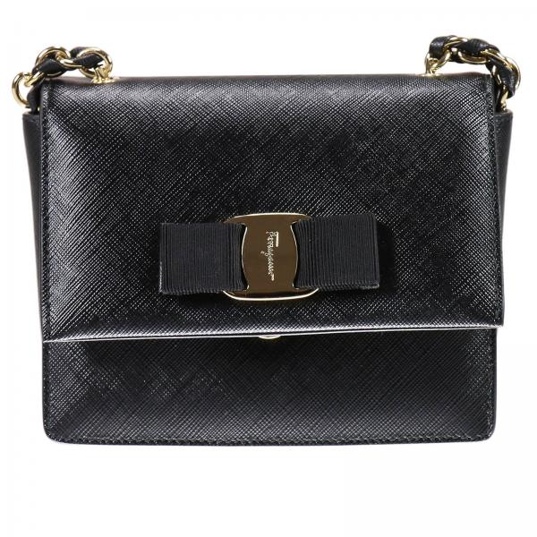 ferragamo black shoulder bag