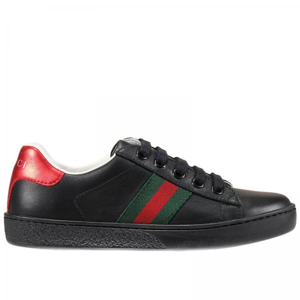 Gucci Outlet: Shoes child | Shoes Gucci Kids Black | Shoes Gucci 433148 ...