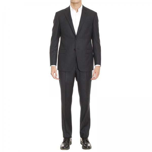 Armani Outlet Suits man Black Suit Armani UDVE2E