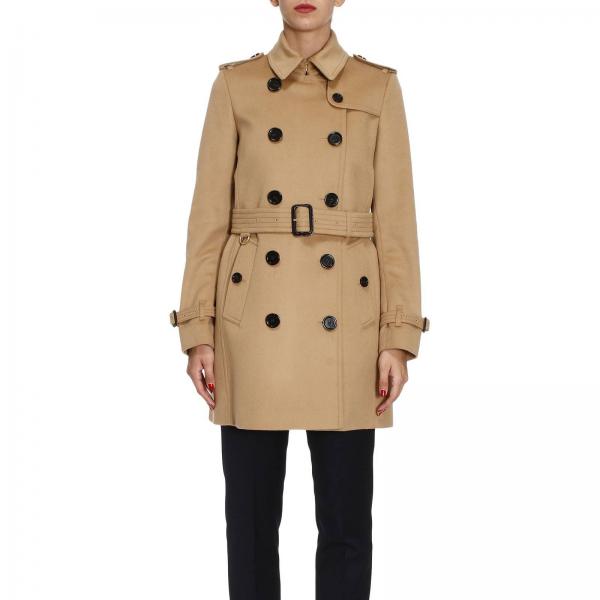 Burberry Outlet: Coat woman - Camel | Trench Coat Burberry 4019202 ...