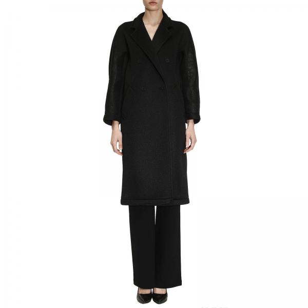 Max Mara Outlet Cappotto Gilda over in tessuto tecnico forato Nero Cappotto Max Mara Max Mara Outlet Cappotto Gilda over in tessuto tecnico forato Nero Cappotto Max Mara