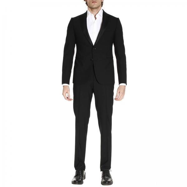 Armani Collezioni Outlet: Suits men | Suit Armani Collezioni Men Black ...