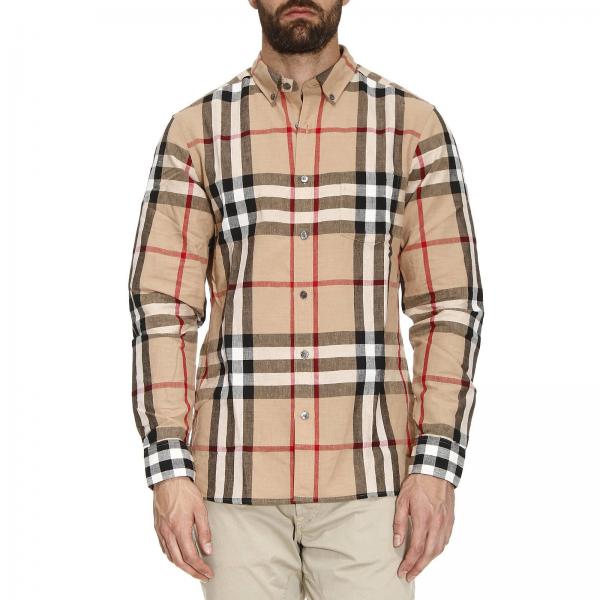 mens burberry plaid shirt