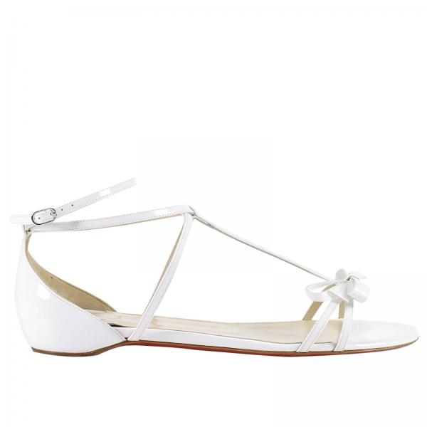 louboutin white flats