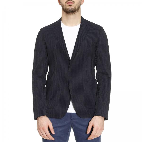 Emporio Armani Outlet: Blazer men | Blazer Emporio Armani Men Blue ...