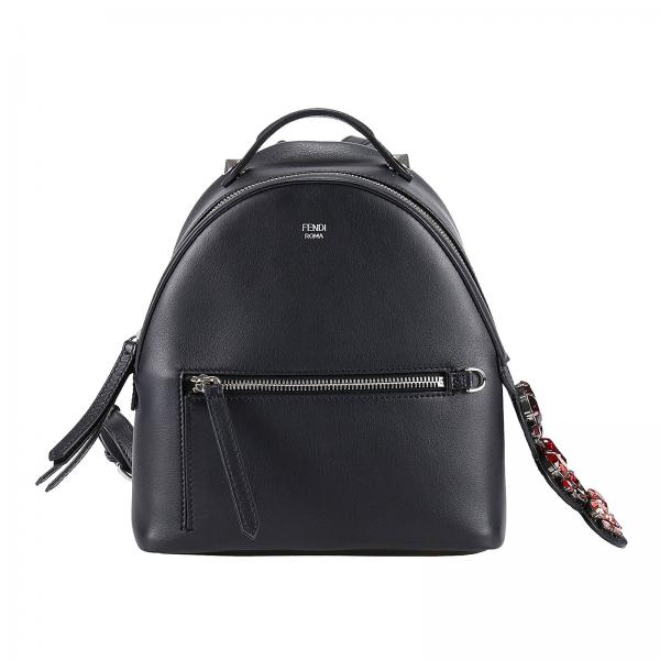 Fendi Outlet: Handbag women - Black | Backpack Fendi 8BZ036 9DX GIGLIO.COM
