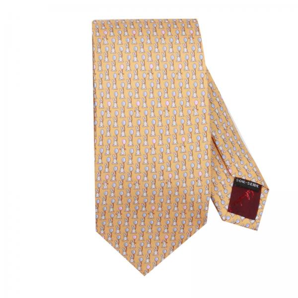 yellow ferragamo tie