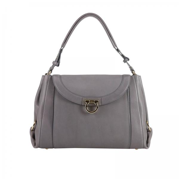 Salvatore Ferragamo Outlet: Shoulder bag women - Grey | Shoulder Bag ...