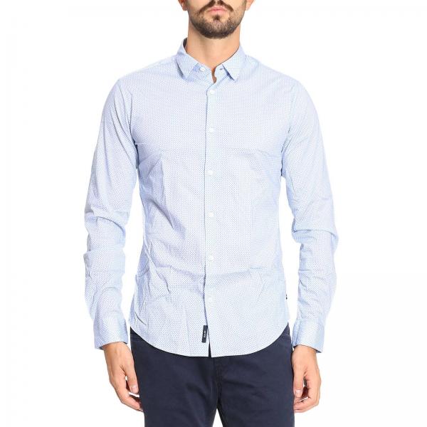 Armani Jeans Outlet: Shirt men | Shirt Armani Jeans Men Gnawed Blue ...