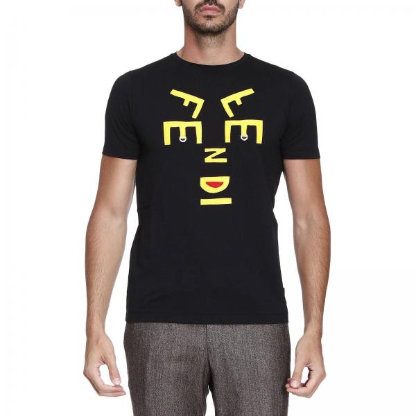 FENDI: T-shirt men | T-Shirt Fendi Men Black | T-Shirt Fendi FY0682 ...