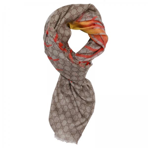 GUCCI Scarf men Scarf Gucci Men Beige Scarf Gucci 473811 4G865