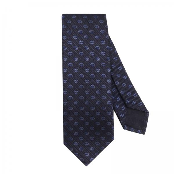 7 cm tie in pure silk with monogram | Tie Gucci Men Blue | Tie Gucci ...