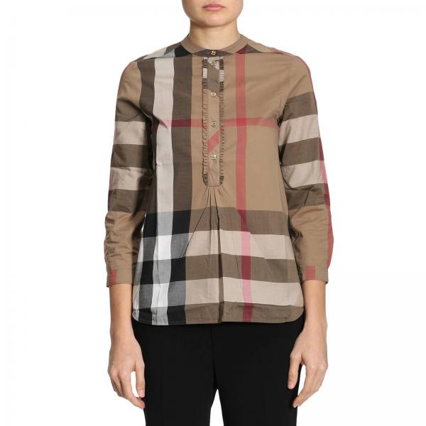 burberry shirt womens brown