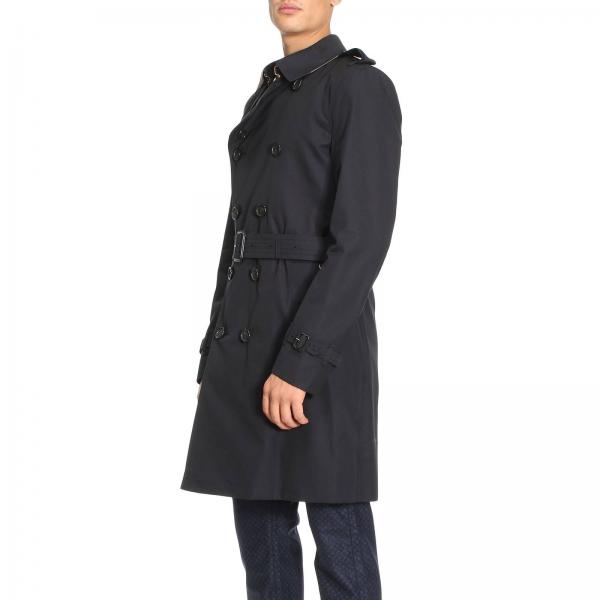 Burberry Outlet: Coat men | Trench Coat Burberry Men Navy | Trench Coat ...