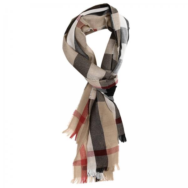 Burberry Outlet Scarf men Scarf Burberry Men Beige Scarf Burberry