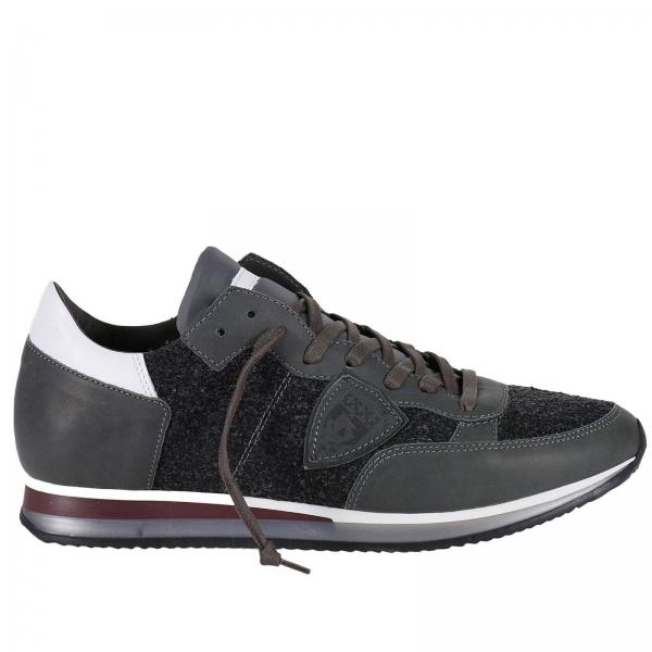 Philippe Model Outlet: Shoes men | Sneakers Philippe Model Men Grey ...