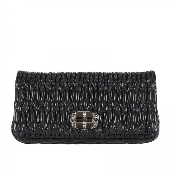 miu miu black clutch bag